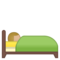 Person in Bed - Medium Light emoji on Google